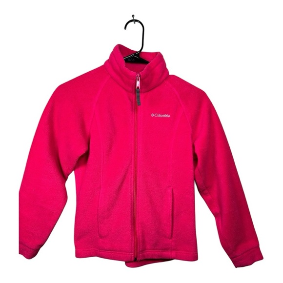 Columbia Fleece Jacket Girls L Pink Size 11/12 Pre-loved - Picture 1 of 4
